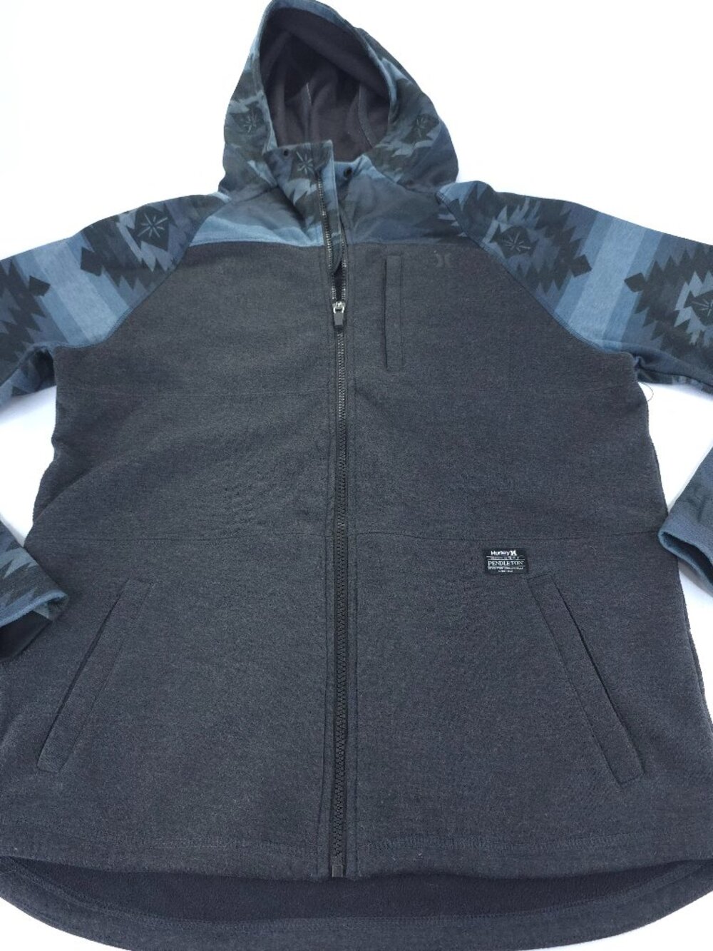 Hurley X Pendleton Therma Protect Full Zip Hoodie Charcoal S
